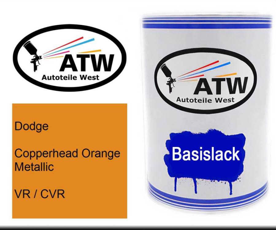 Dodge, Copperhead Orange Metallic, VR / CVR: 500ml Lackdose, von ATW Autoteile West.